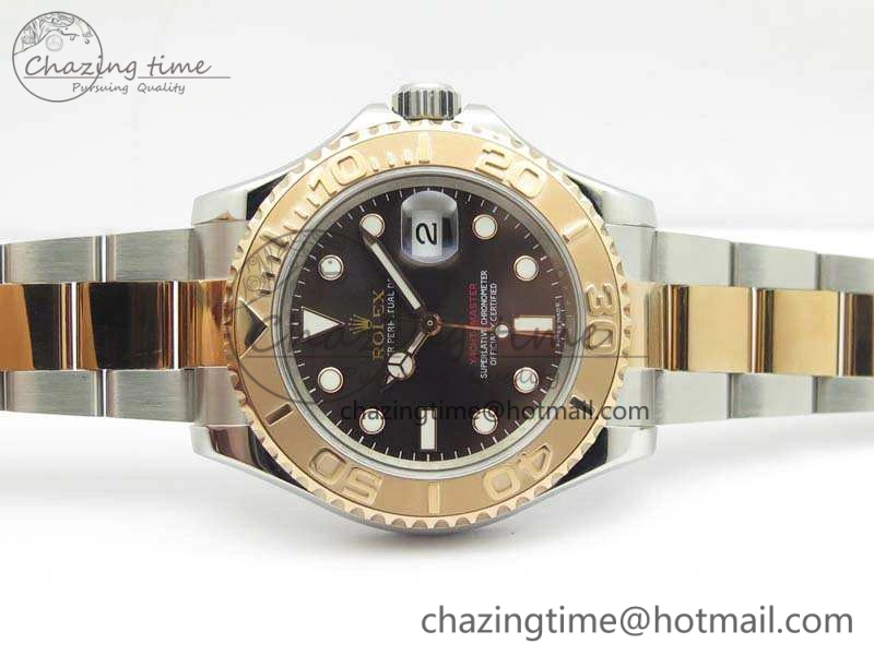 Yacht-Master 116621 ARF 1:1 Best Edition Brown Dial On SS RG Bracelet A2824