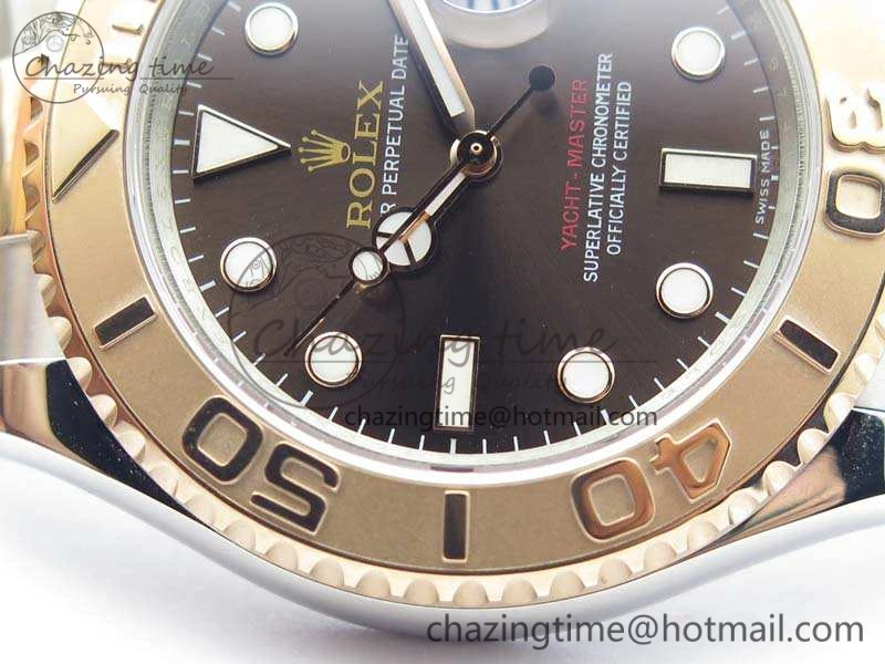 Yacht-Master 116621 ARF 1:1 Best Edition Brown Dial On SS RG Bracelet A2824