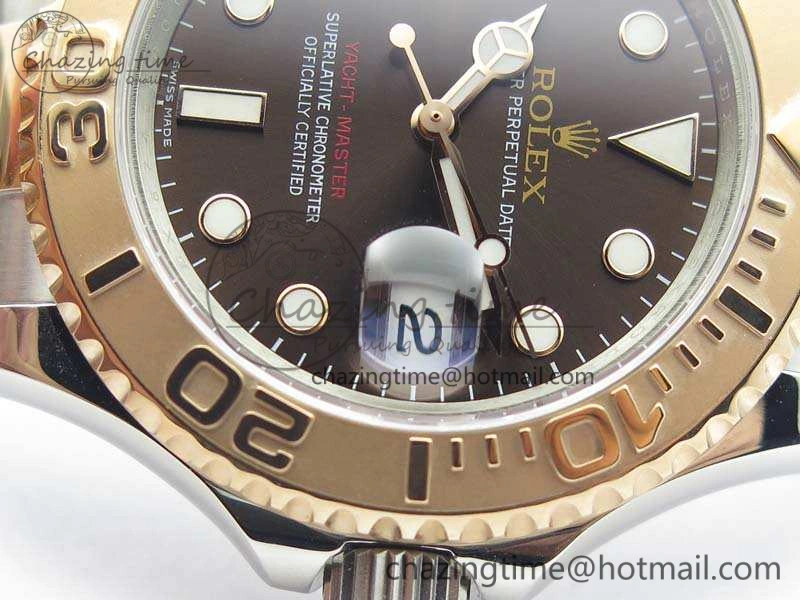 Yacht-Master 116621 ARF 1:1 Best Edition Brown Dial On SS RG Bracelet A2824