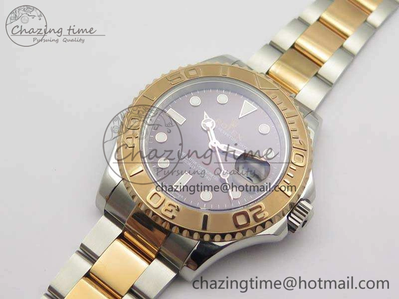 Yacht-Master 116621 ARF 1:1 Best Edition Brown Dial On SS RG Bracelet A2824