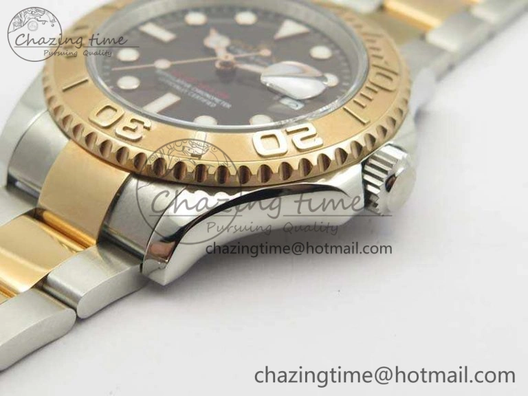 Yacht-Master 116621 ARF 1:1 Best Edition Brown Dial On SS RG Bracelet A2824