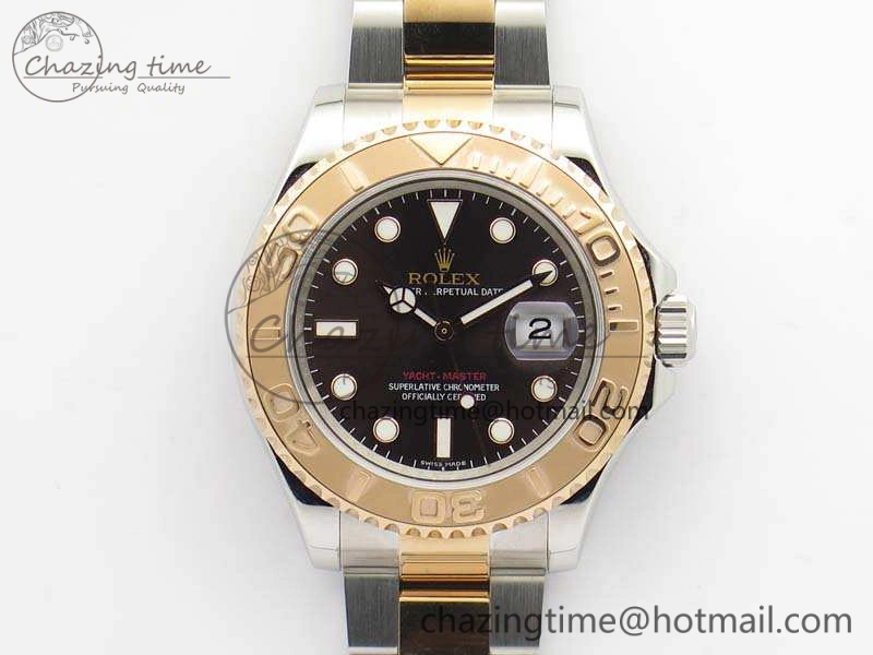 Yacht-Master 116621 ARF 1:1 Best Edition Brown Dial On SS RG Bracelet A2824