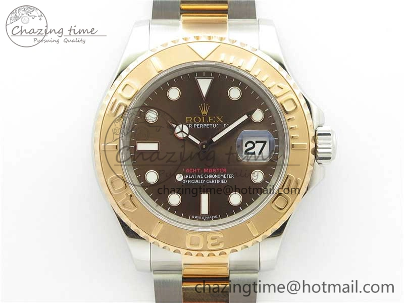 Yacht-Master 116621 ARF 1:1 Best Edition Brown Dial on SS RG Bracelet SH3135 V2