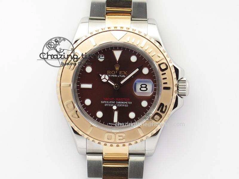 Yacht-Master 116621 BP-Maker RG Bezel Brown Dial On SS RG Bracelet A2836