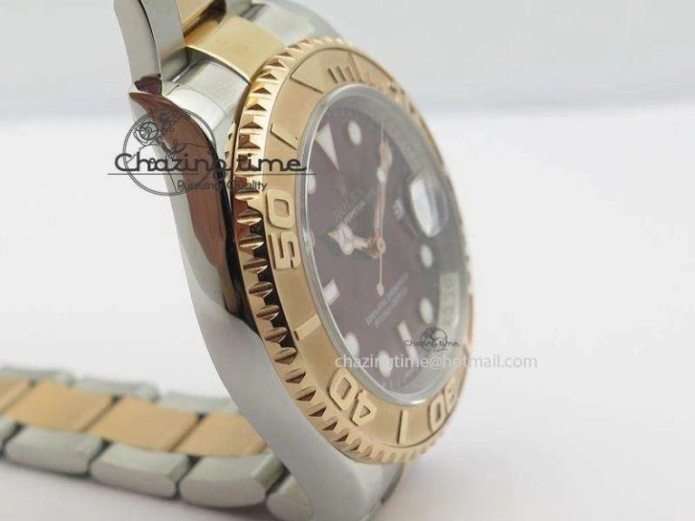 Yacht-Master 116621 BP-Maker RG Bezel Brown Dial On SS RG Bracelet A2836