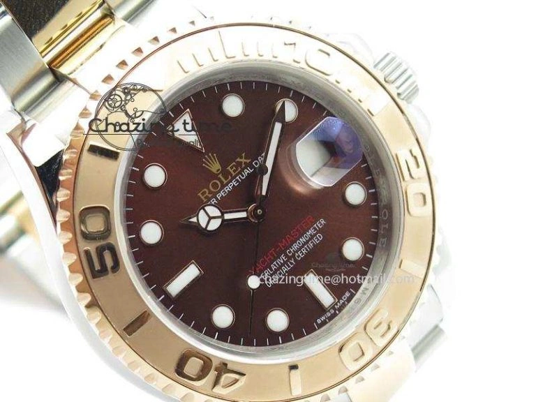 Yacht-Master 116621 BP-Maker RG Bezel Brown Dial On SS RG Bracelet A2836