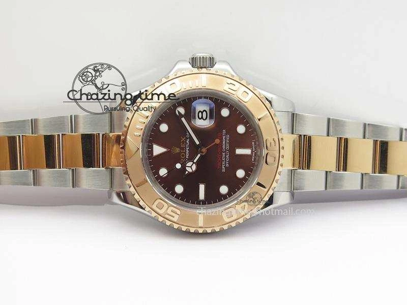 Yacht-Master 116621 BP-Maker RG Bezel Brown Dial On SS RG Bracelet A2836