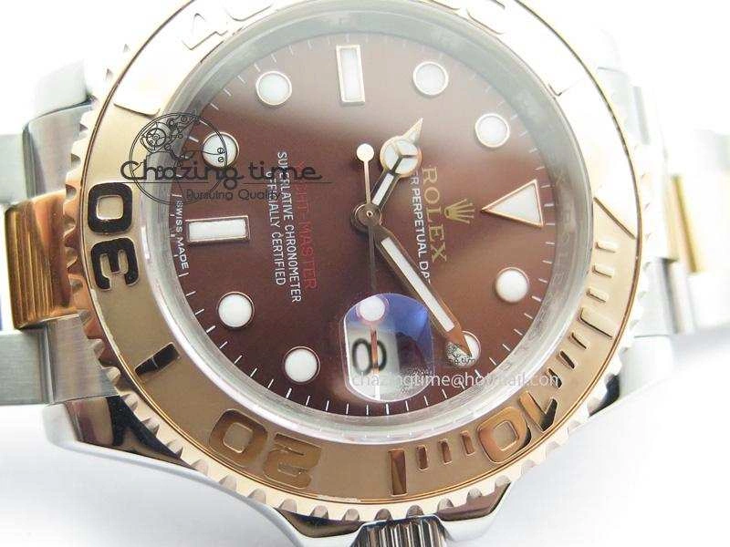 Yacht-Master 116621 BP-Maker RG Bezel Brown Dial On SS RG Bracelet A2836