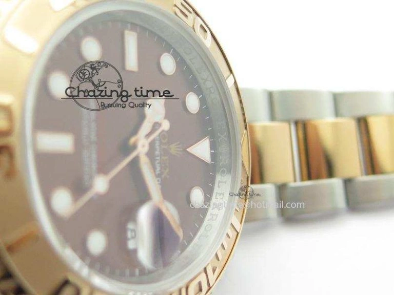 Yacht-Master 116621 BP-Maker RG Bezel Brown Dial On SS RG Bracelet A2836
