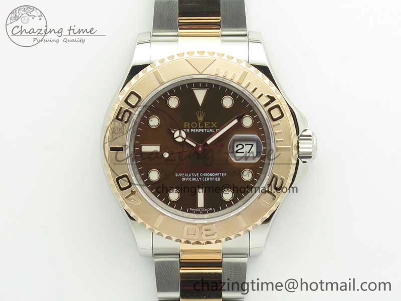 Yacht-Master 116621 SS RG VRF 1:1 Best Edition Brown Dial on SS Bracelet A2836