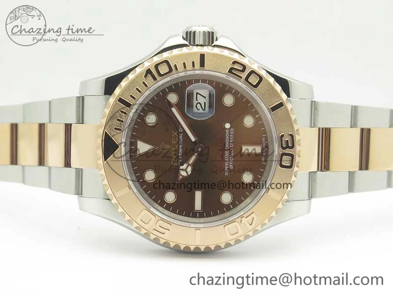 Yacht-Master 116621 SS RG VRF 1:1 Best Edition Brown Dial on SS Bracelet A2836