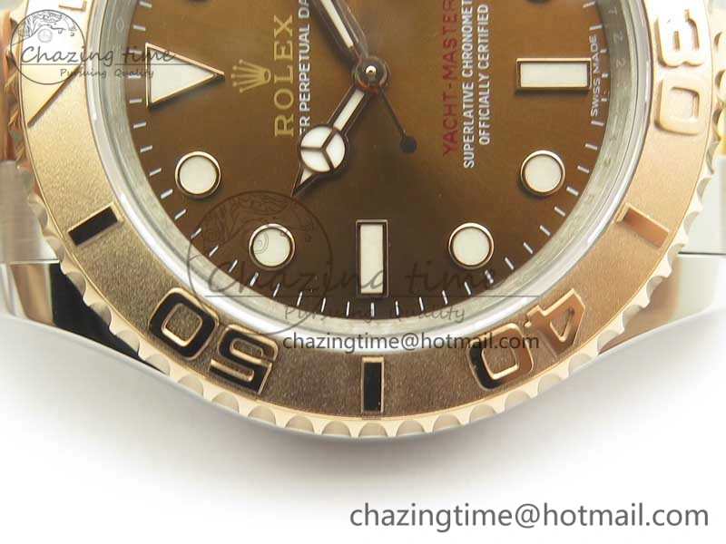 Yacht-Master 116621 SS RG VRF 1:1 Best Edition Brown Dial on SS Bracelet A2836
