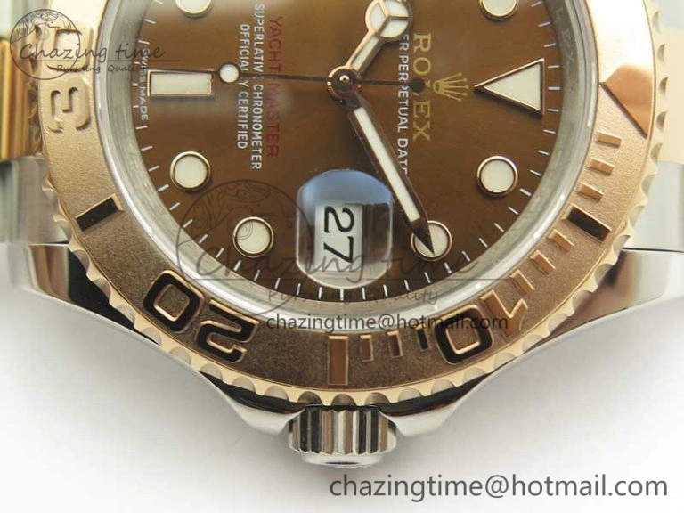 Yacht-Master 116621 SS RG VRF 1:1 Best Edition Brown Dial on SS Bracelet A2836