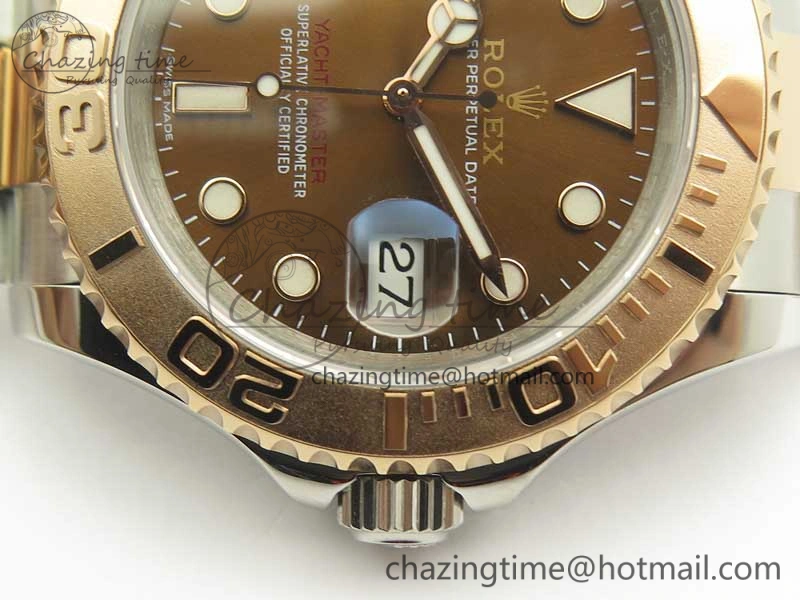 Yacht-Master 116621 SS RG VRF 1:1 Best Edition Brown Dial on SS Bracelet A2836