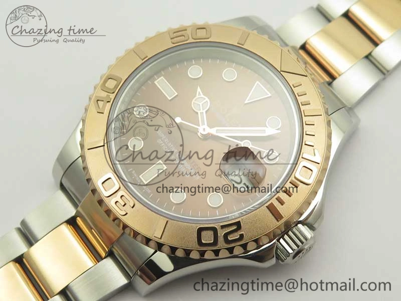 Yacht-Master 116621 SS RG VRF 1:1 Best Edition Brown Dial on SS Bracelet A2836