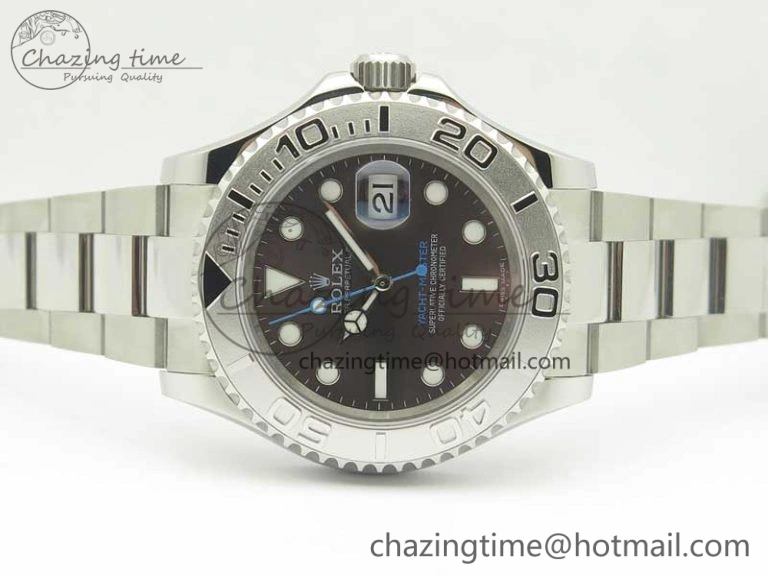 Yacht-Master 116622 904L SS GMF 1:1 Best Edition Baselworld Gray Dial on 904L SS Bracelet A2836