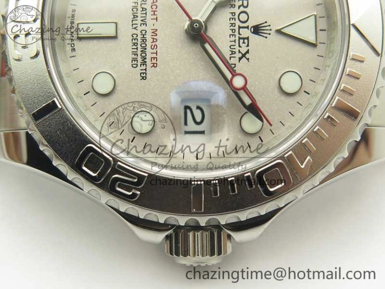 Yacht-Master 116622 904L SS GMF 1:1 Best Edition Silver Dial on 904L SS Bracelet A2836