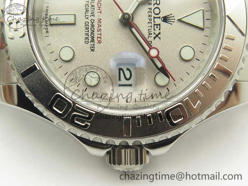 Yacht-Master 116622 904L SS GMF 1:1 Best Edition Silver Dial on 904L SS Bracelet A2836