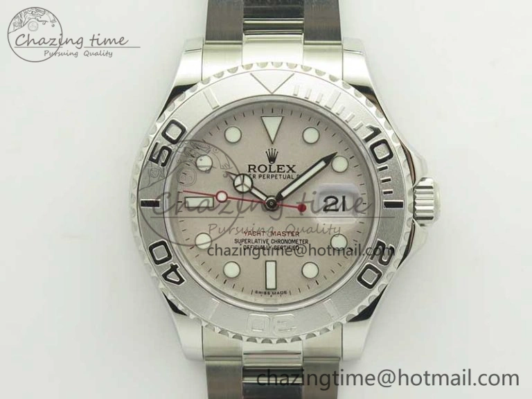 Yacht-Master 116622 904L SS GMF 1:1 Best Edition Silver Dial on 904L SS Bracelet A2836