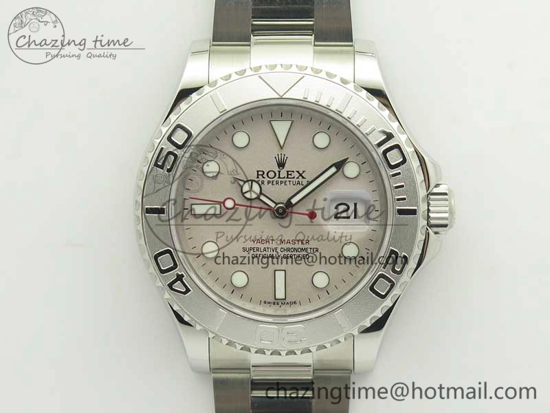 Yacht-Master 116622 904L SS GMF 1:1 Best Edition Silver Dial on 904L SS Bracelet A2836