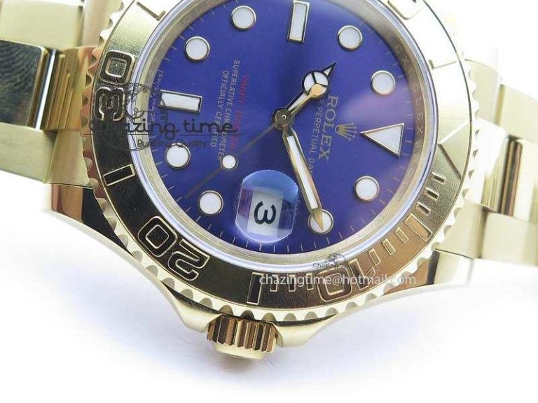 Yacht-Master 116622 BP-Maker Best Edition YG Blue Dial On YG Bracelet SA3135