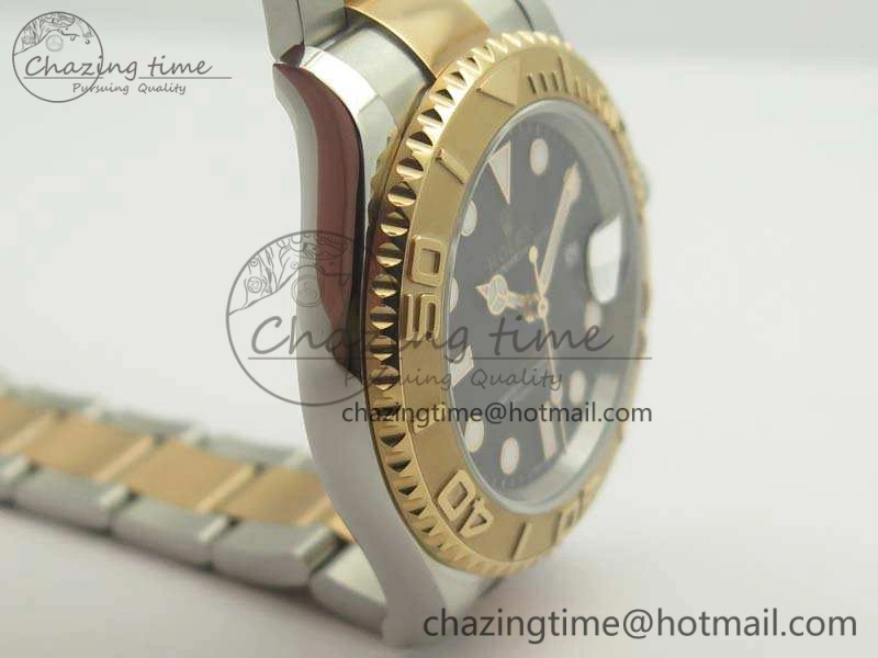 Yacht-Master 116622 JF 1:1 Best Edition Black Dial On SS RG Bracelet SA3135