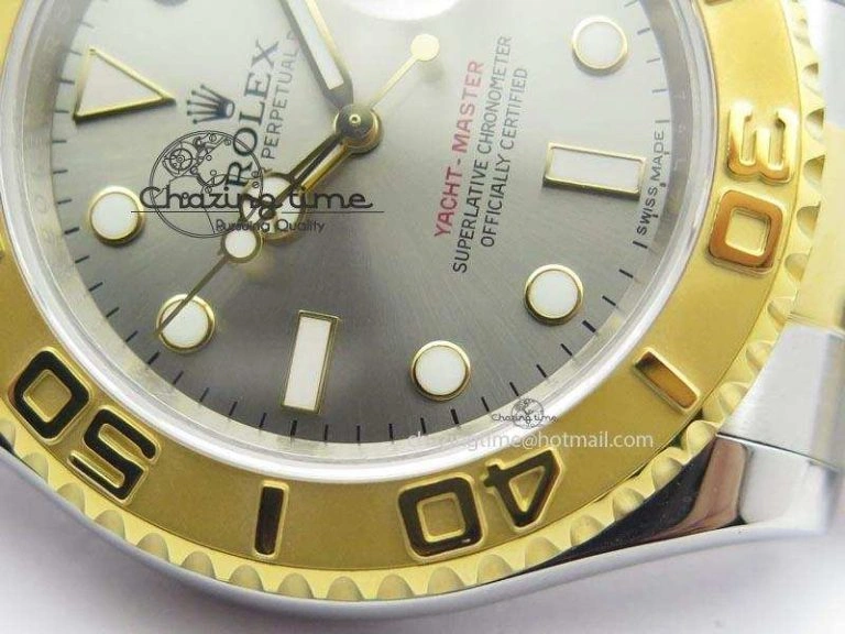 Yacht-Master 116622 JF Best Edition SS YG Gray Dial On Bracelet A2836