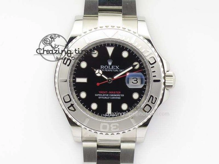 Yacht-Master 116622 Noob Best Edition Black Dial On SS Bracelet A2824