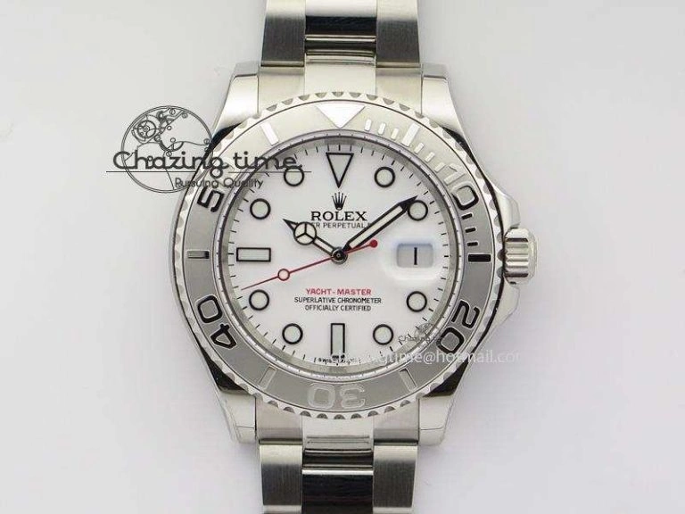 Yacht-Master 116622 Noob Best Edition White Dial On SS Bracelet A2824