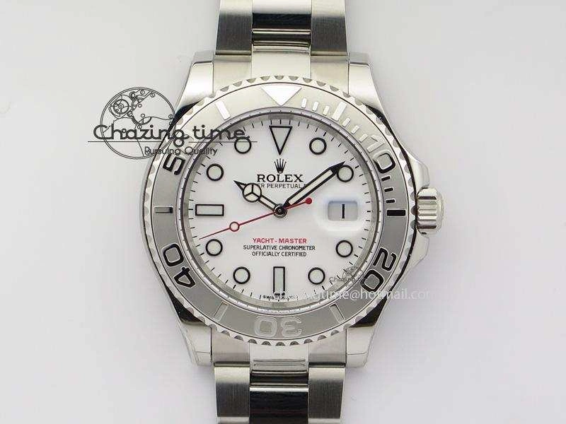 Yacht-Master 116622 Noob Best Edition White Dial On SS Bracelet A2824