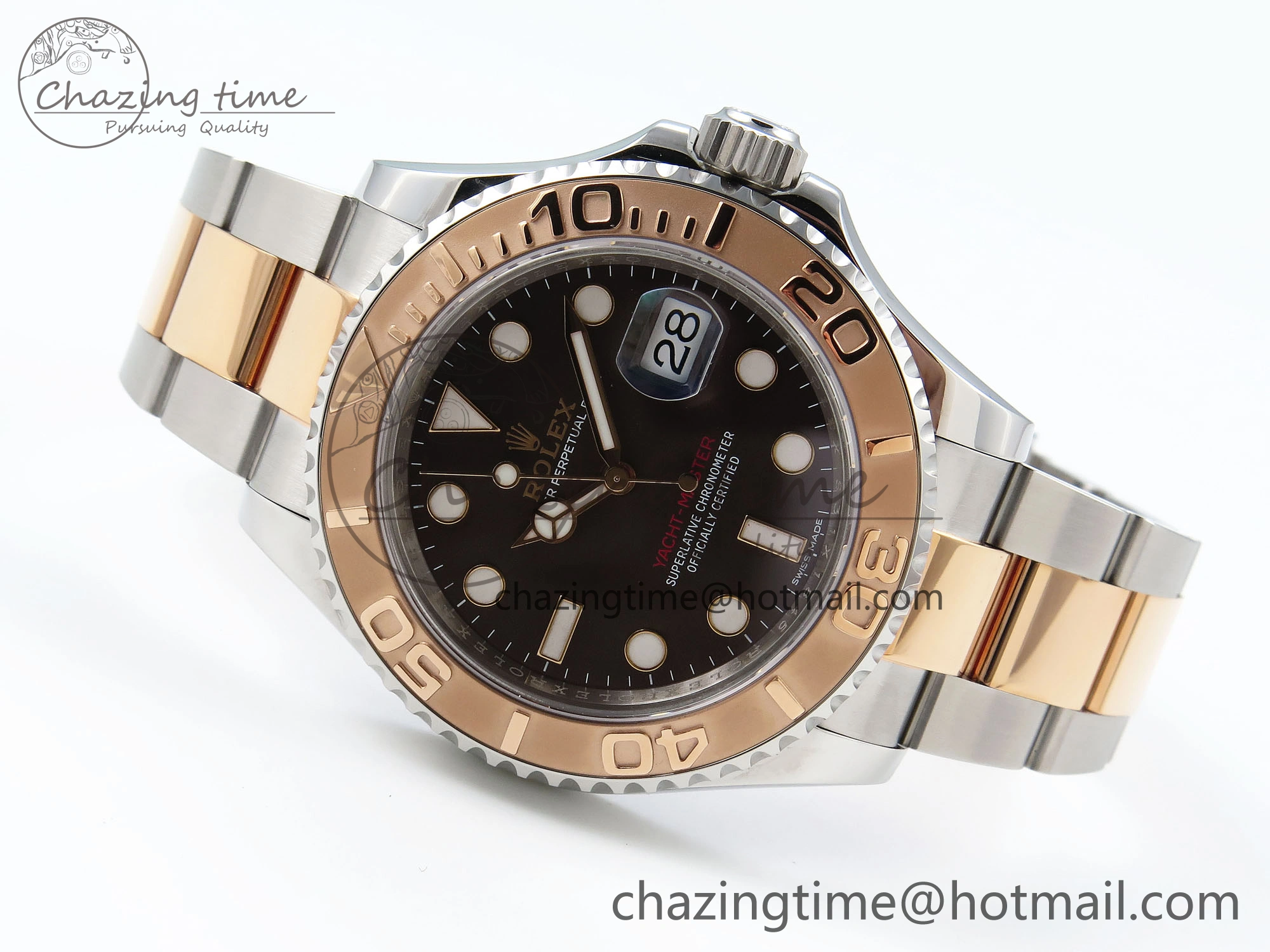 Yacht-Master 116623 904L Steel VSF 1:1 Best Edition Brown Dial on SS RG Bracelet VS3135