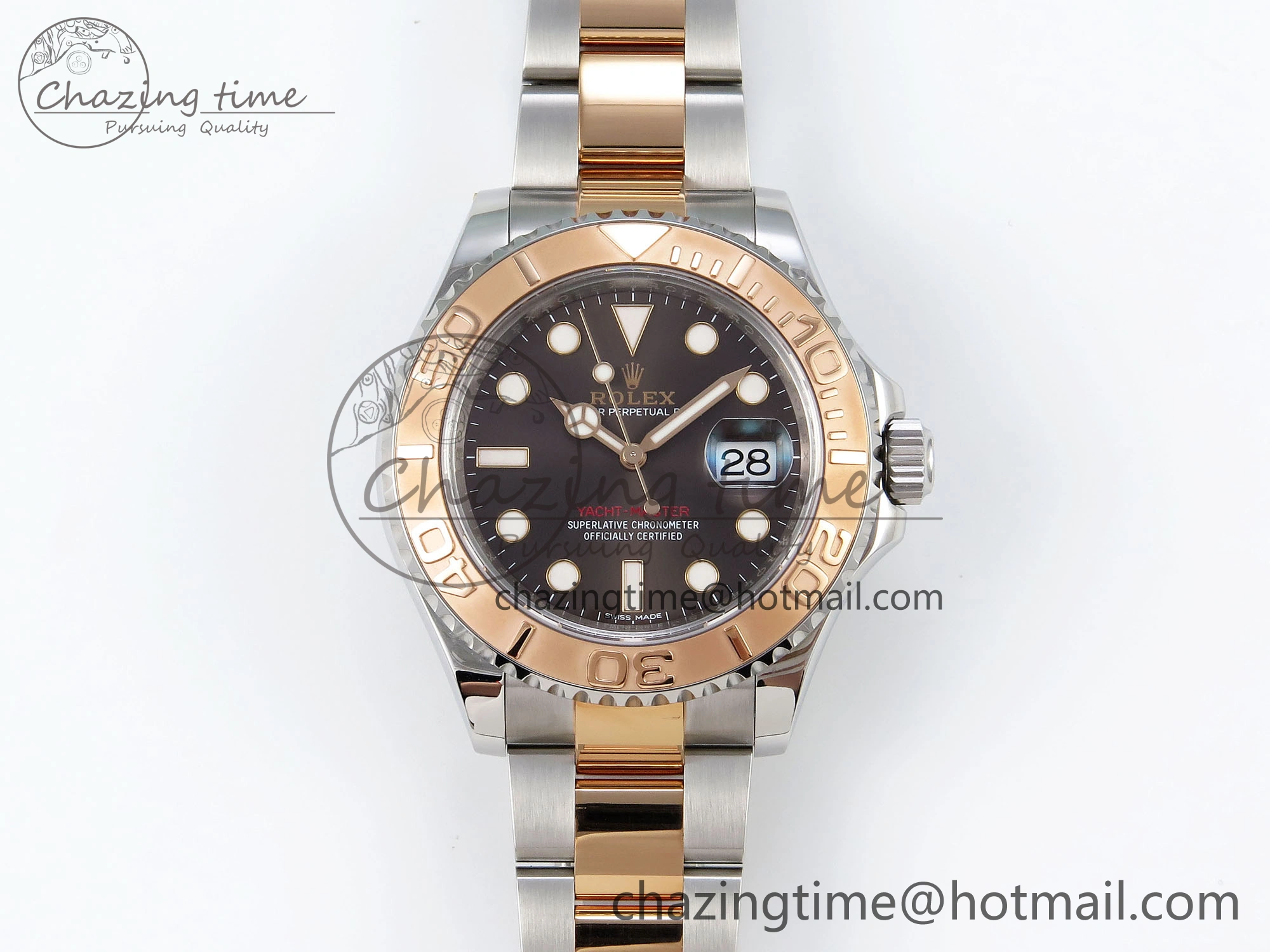 Yacht-Master 116623 904L Steel VSF 1:1 Best Edition Brown Dial on SS RG Bracelet VS3135