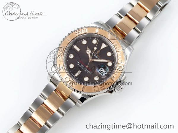 Yacht-Master 116623 904L Steel VSF 1:1 Best Edition Brown Dial on SS RG Bracelet VS3135