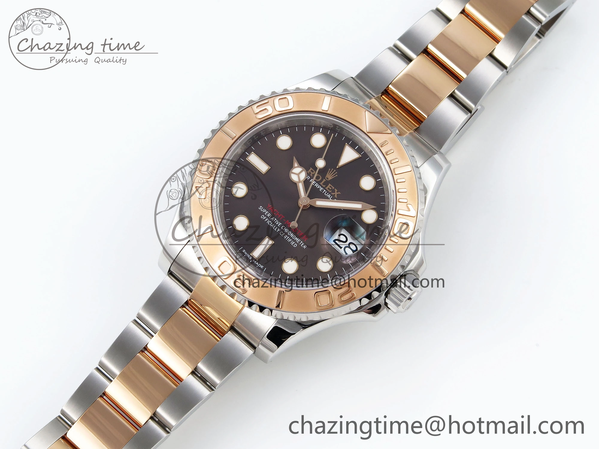 Yacht-Master 116623 904L Steel VSF 1:1 Best Edition Brown Dial on SS RG Bracelet VS3135
