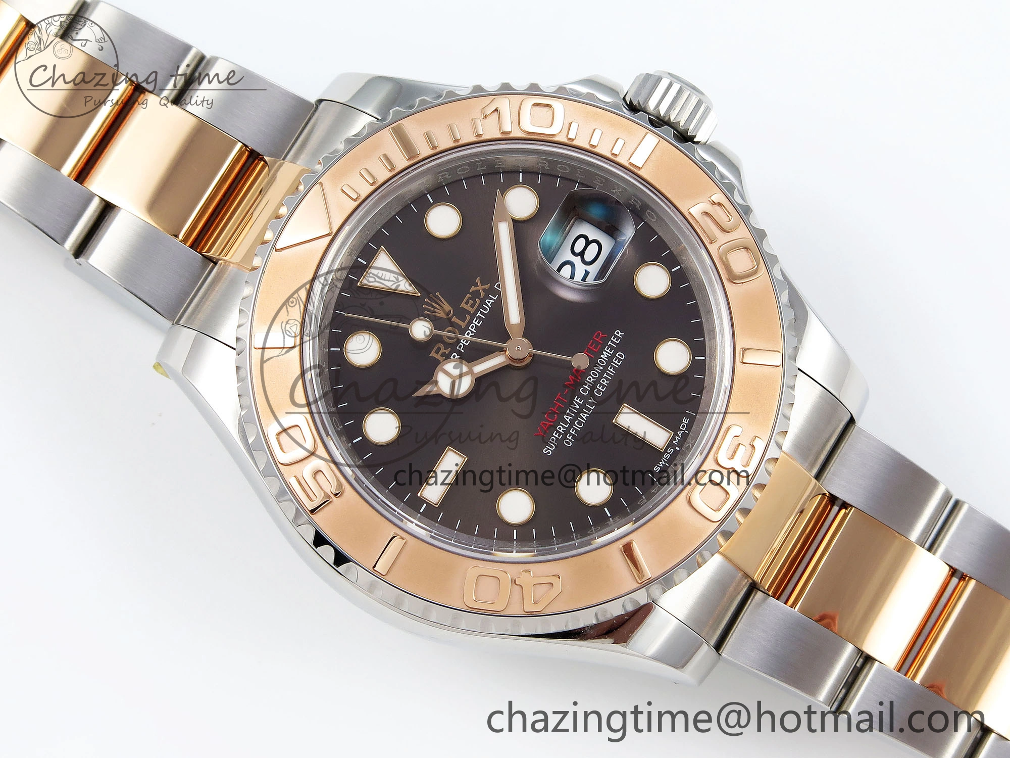 Yacht-Master 116623 904L Steel VSF 1:1 Best Edition Brown Dial on SS RG Bracelet VS3135