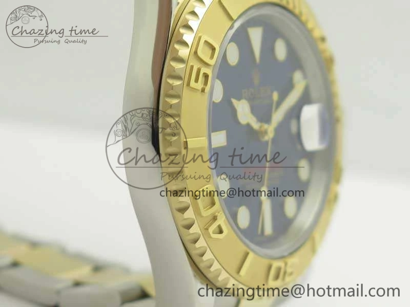 Yacht-Master 116655 3AF Best Edition YG Wrapped Blue Dial On SS YG Bracelet A2824