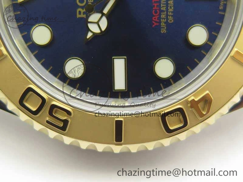 Yacht-Master 116655 3AF Best Edition YG Wrapped Blue Dial On SS YG Bracelet A2824
