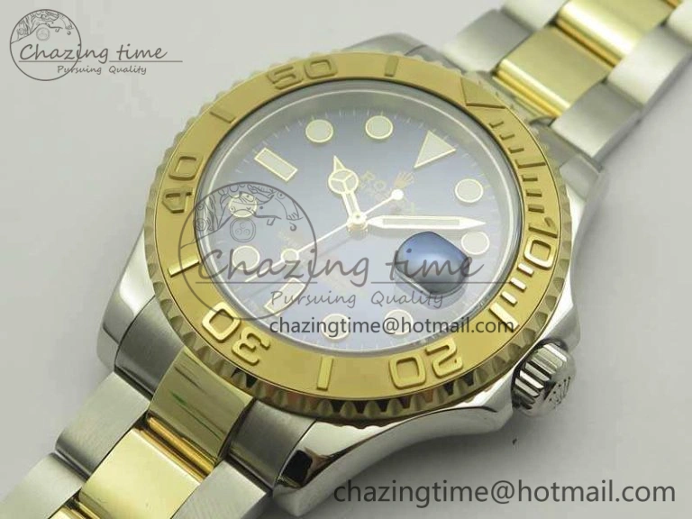Yacht-Master 116655 3AF Best Edition YG Wrapped Blue Dial On SS YG Bracelet A2824