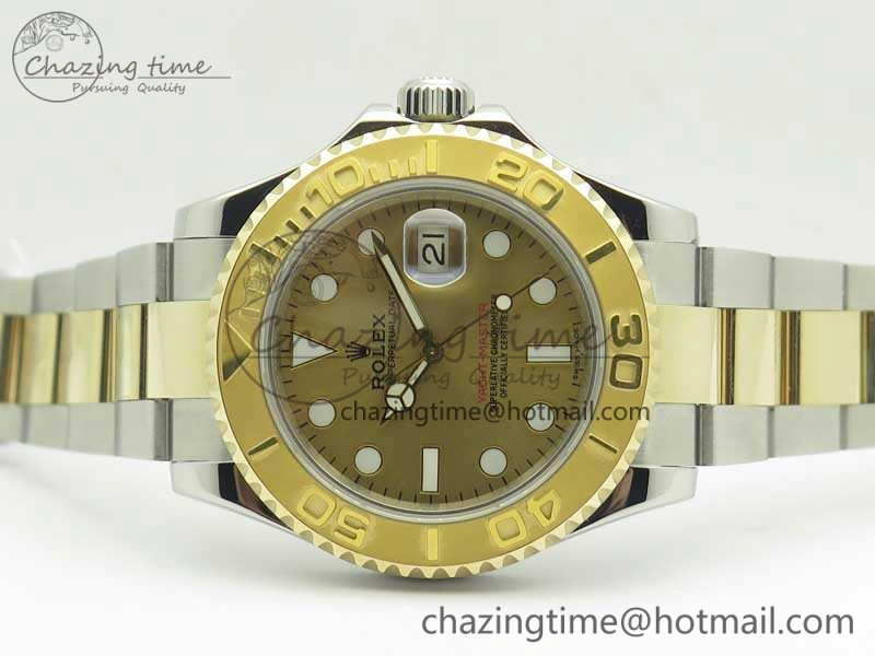 Yacht-Master 116655 3AF Best Edition YG Wrapped Gold Dial On SS YG Bracelet A2824