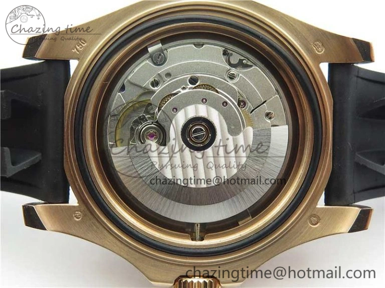 Yacht-Master 116655 ARF 1:1 Best Edition Black Ceramic Bezel 904L Steel on Oysterflex Rubber Strap A2824