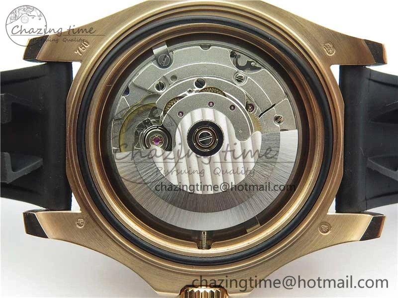 Yacht-Master 116655 ARF 1:1 Best Edition Black Ceramic Bezel 904L Steel on Oysterflex Rubber Strap A2824