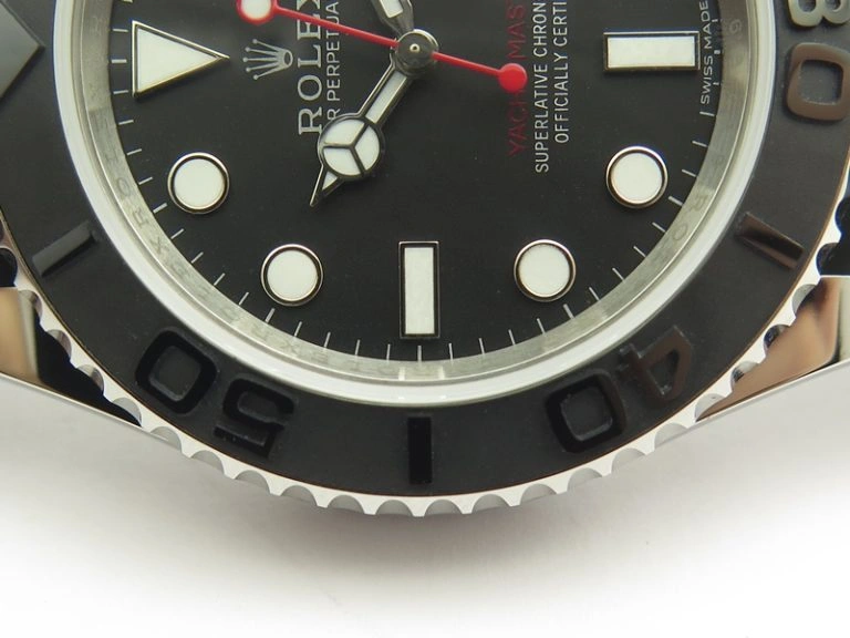 Yacht-Master 116655 ARF SS Custom Black Ceramic Bezel On Oysterflex Rubber Strap SH3135