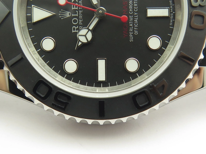 Yacht-Master 116655 ARF SS Custom Black Ceramic Bezel On Oysterflex Rubber Strap SH3135