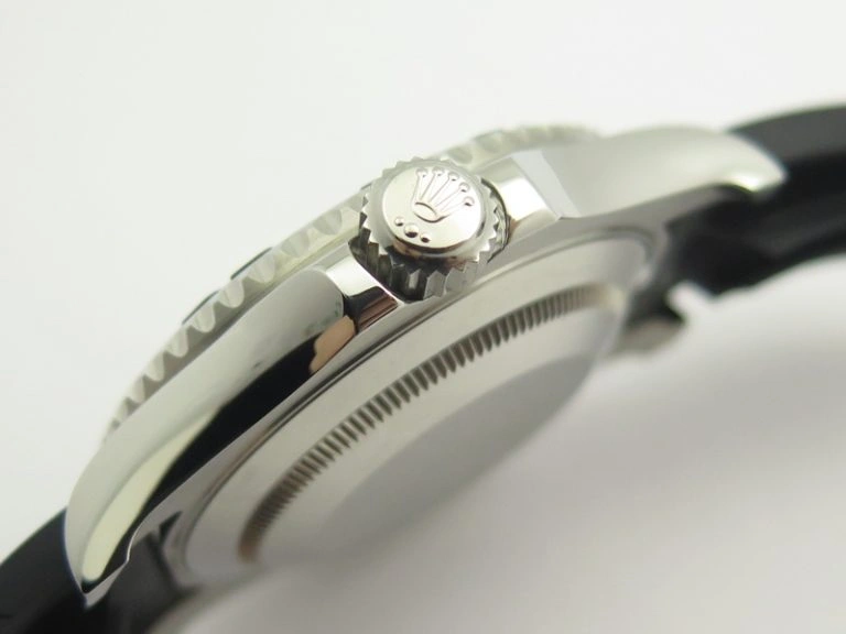 Yacht-Master 116655 ARF SS Custom Black Ceramic Bezel On Oysterflex Rubber Strap SH3135