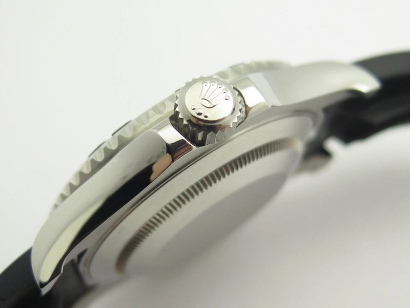 Yacht-Master 116655 ARF SS Custom Black Ceramic Bezel On Oysterflex Rubber Strap SH3135