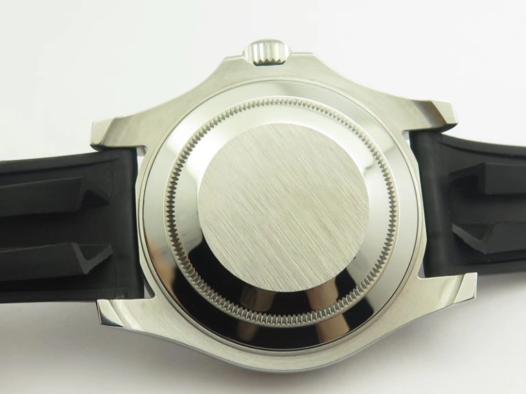 Yacht-Master 116655 ARF SS Custom Black Ceramic Bezel On Oysterflex Rubber Strap SH3135
