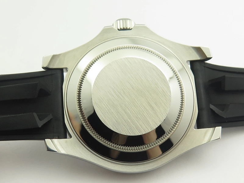 Yacht-Master 116655 ARF SS Custom Black Ceramic Bezel On Oysterflex Rubber Strap SH3135