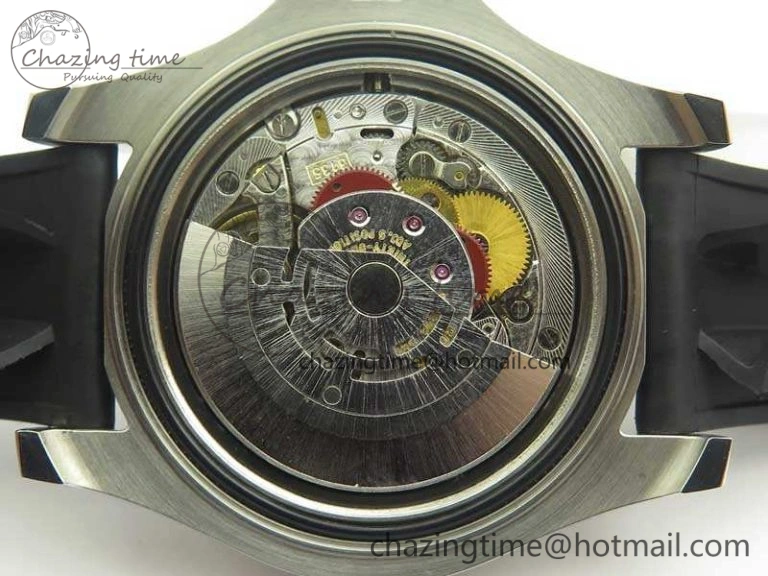 Yacht-Master 116655 ARF SS Custom Black Ceramic Bezel On Oysterflex Rubber Strap SH3135