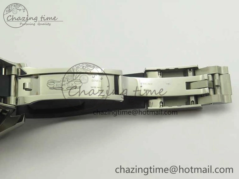 Yacht-Master 116655 ARF SS Custom Black Ceramic Bezel On Oysterflex Rubber Strap SH3135