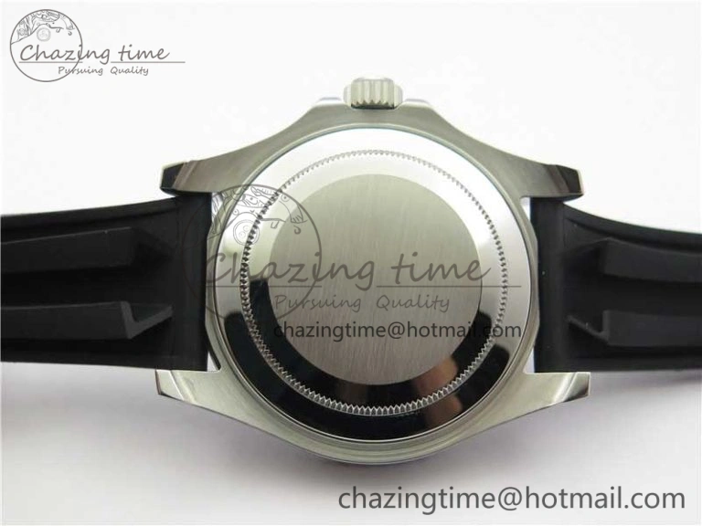 Yacht-Master 116655 ARF SS Custom Made Black Ceramic Bezel on Oysterflex Rubber Strap A2824